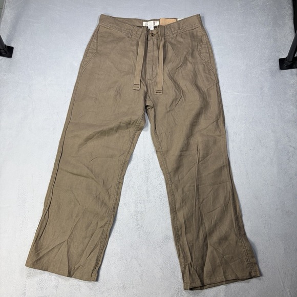 Old Navy Pants - Old Navy Pants Linen Women's Size 32x32  Actual 32x28 Brown Drawstring